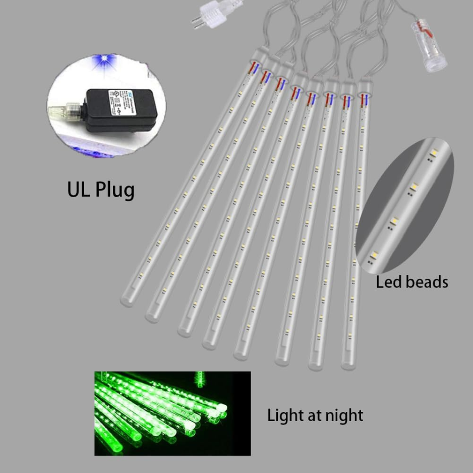 Meteor Shower Lights 8 Tubes, Falling Rain LED Lights for Ha - view 7