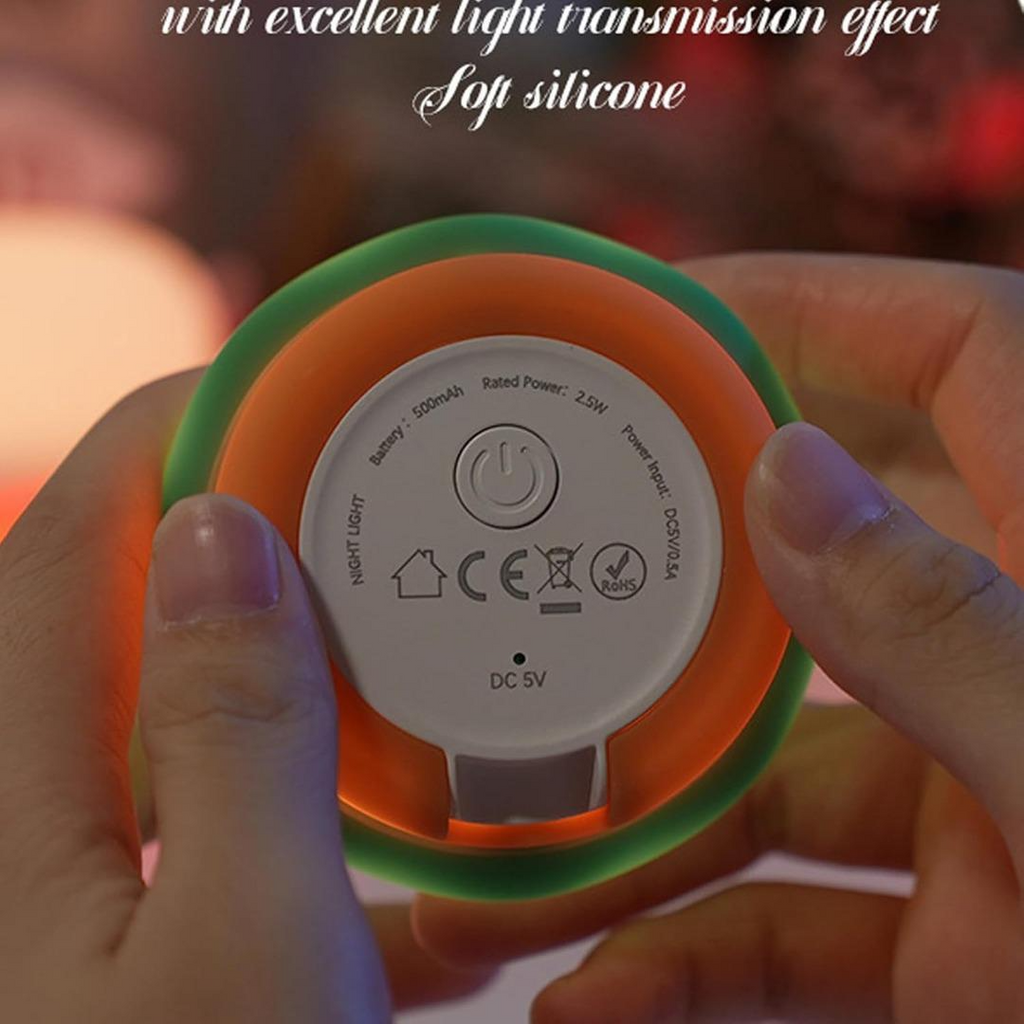 Snowman Silicone Night Light, Rechargeable Color-Changing To - view 4