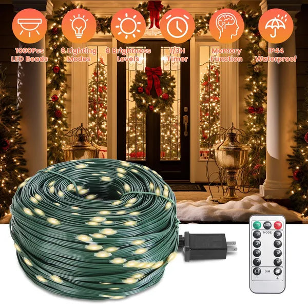 330 ft Warm White Christmas String Lights with Remote, 8 Mod - view 3