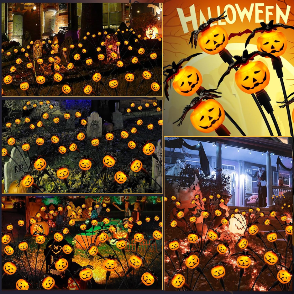 Solar Swaying Pumpkin Firefly Lights 2-Pack, 12 LED Outdoor  - view 3