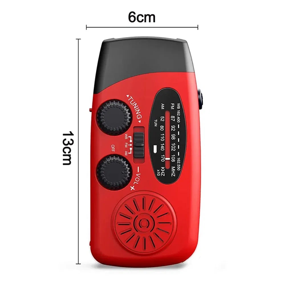 Hand Crank Solar Emergency Radio with Flashlight and 1000mAh - view 1