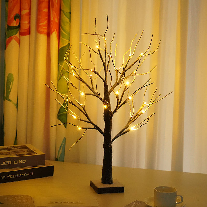 Lighted Snowy Birch Tree, 24 LED Warm White Tabletop Christm - view 2