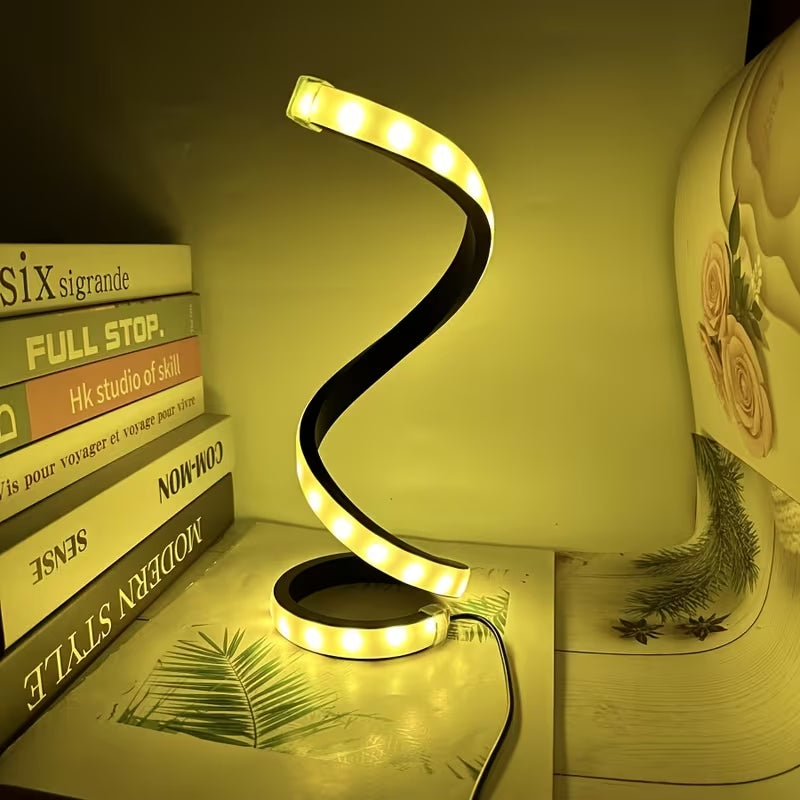 Spiral LED Table Lamp 2-Pack, 3-Color Dimmable USB Desk Lamp - view 6