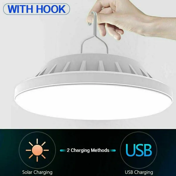 60 LED Solar Camping Lantern, USB Rechargeable Tent Light wi - view 4