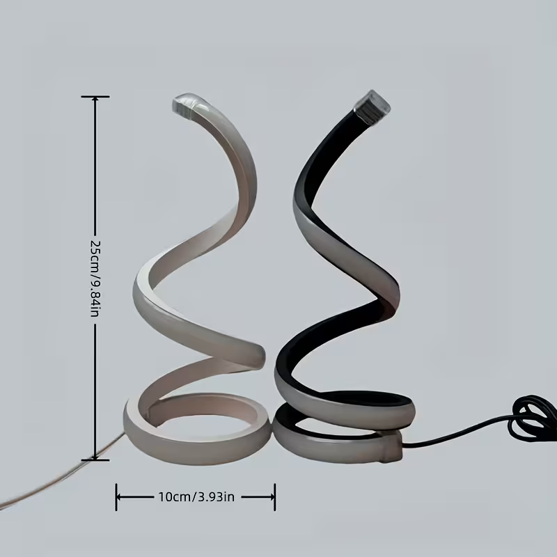 Spiral LED Table Lamp 2-Pack, 3-Color Dimmable USB Desk Lamp - view 5
