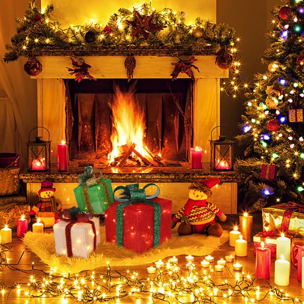 Lighted Christmas Gift Boxes Set of 3, 60 Warm White LED Hol - view 5