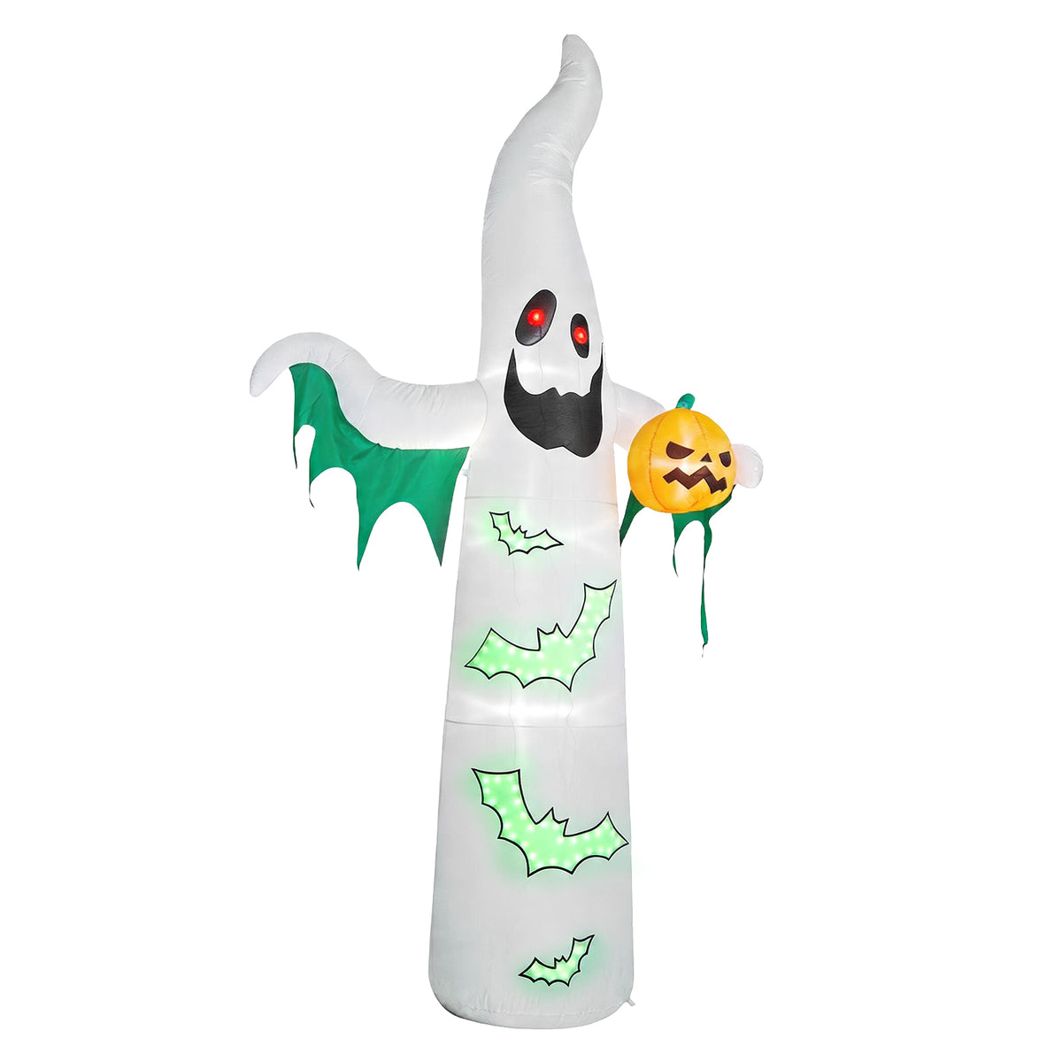 12 ft Inflatable Ghosts and Bats with Flashing LED Lights, H - view 6
