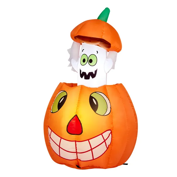 2.8 ft Animated Inflatable Pumpkin Ghost with LED Lights, Ha - view 5