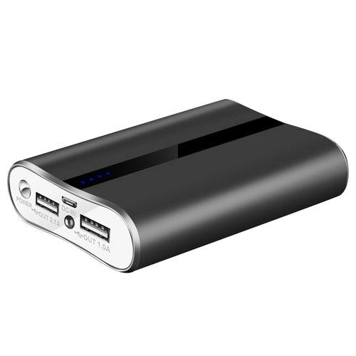 12000mAh Portable Charger with Built-In Flashlight, Dual USB - view 1