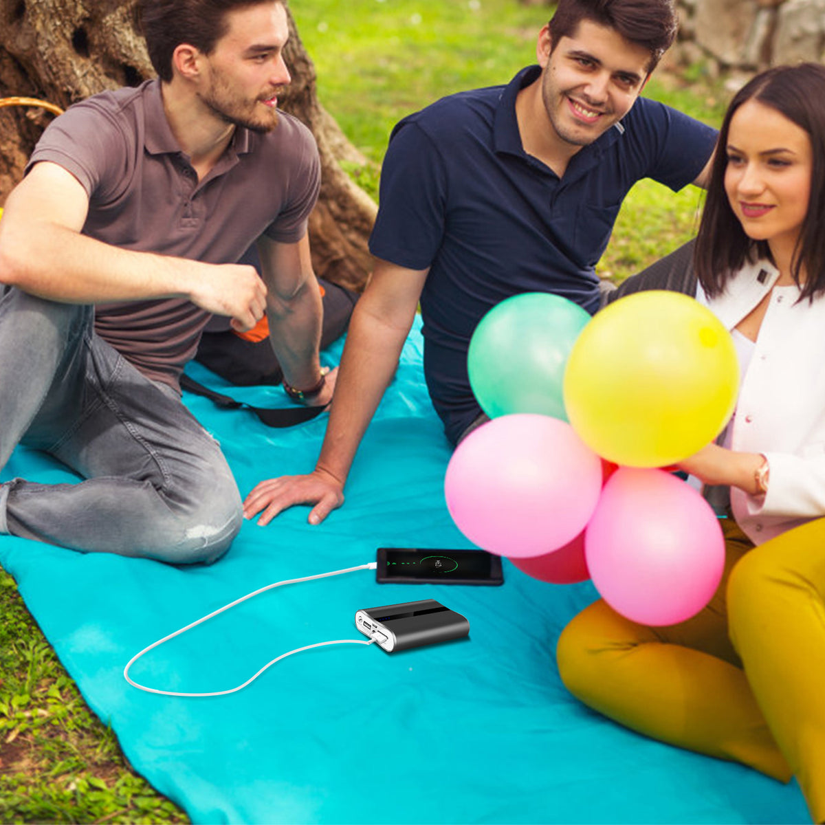 12000mAh Portable Charger with Built-In Flashlight, Dual USB - view 6
