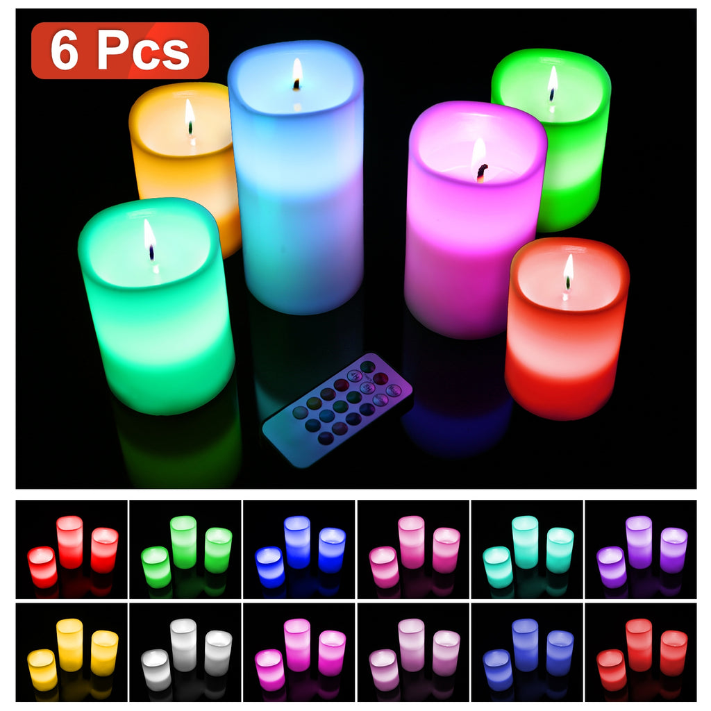 Flameless Votive Candles 6-Pack, Battery LED Flickering Cand - view 6