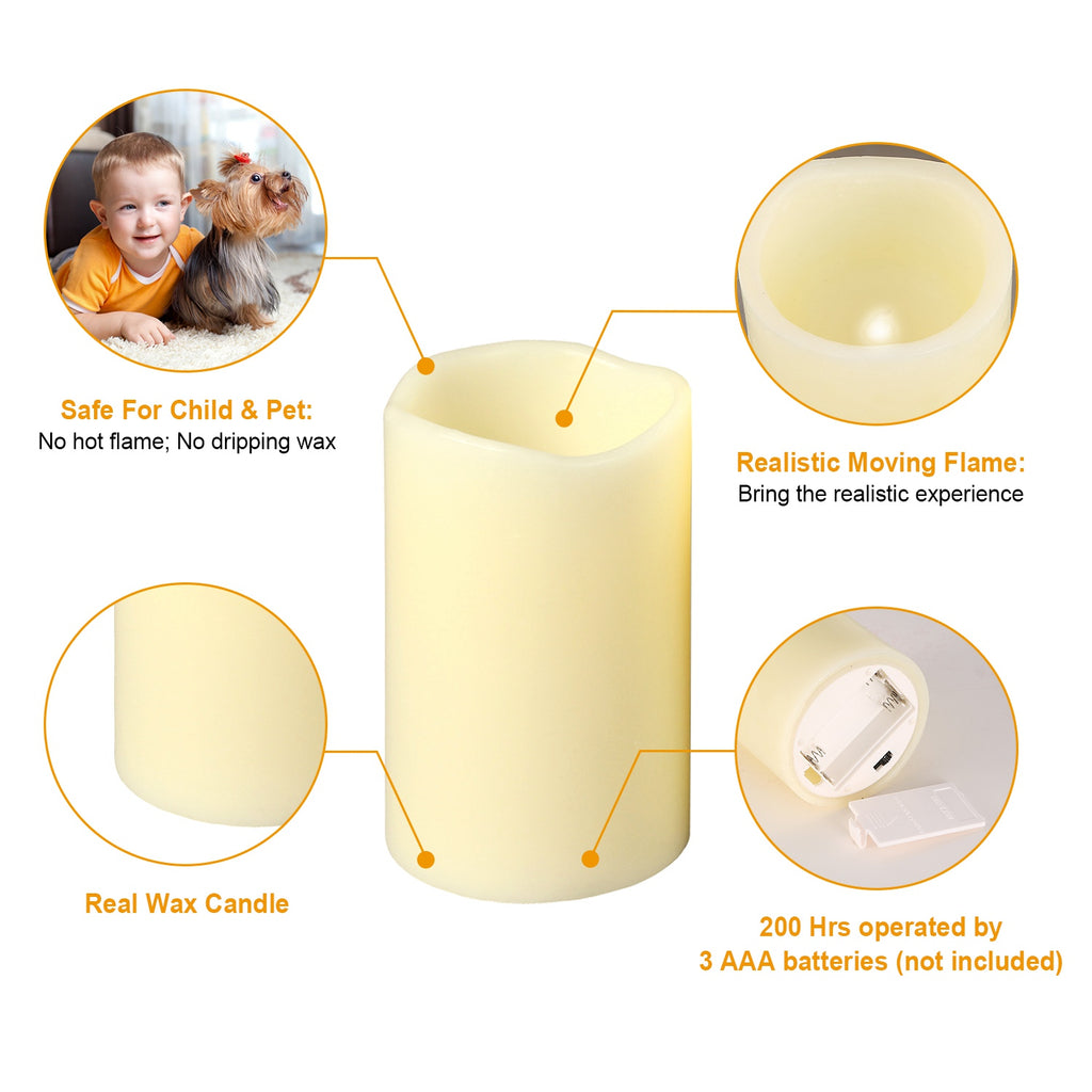Flameless Votive Candles 6-Pack, Battery LED Flickering Cand - view 4
