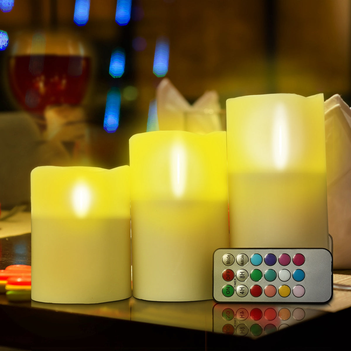 Flameless Votive Candles 6-Pack, Battery LED Flickering Cand - view 3