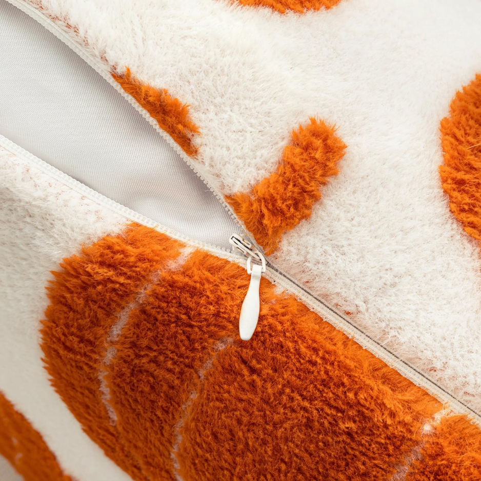 Pumpkin Throw Pillow Covers 18x18 Set of 2, Orange Fall Deco - view 4