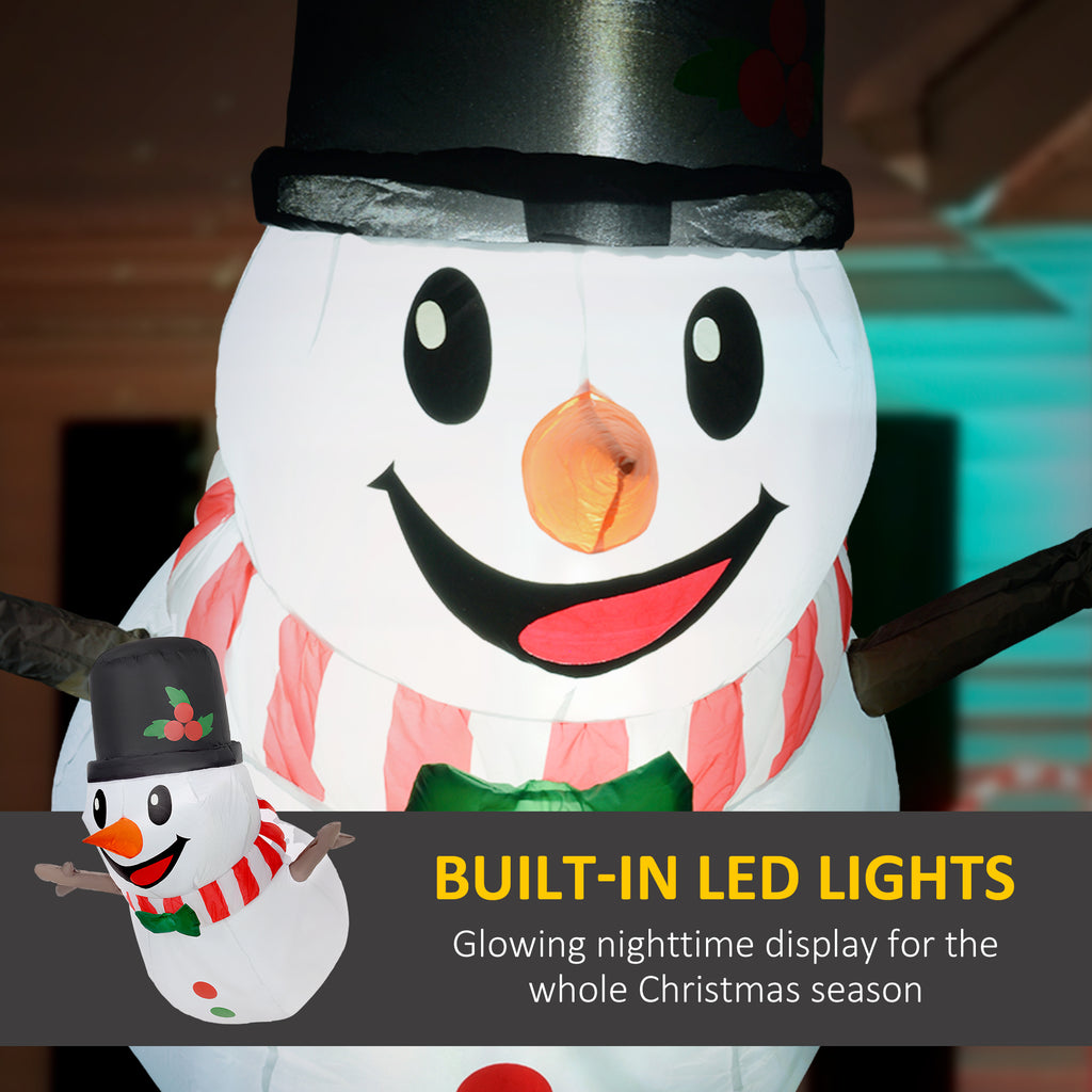 Inflatable Hanging Snowman with LED Lights, Outdoor Christma - view 7