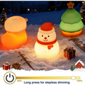 Snowman Silicone Night Light, Rechargeable Color-Changing To - view 1