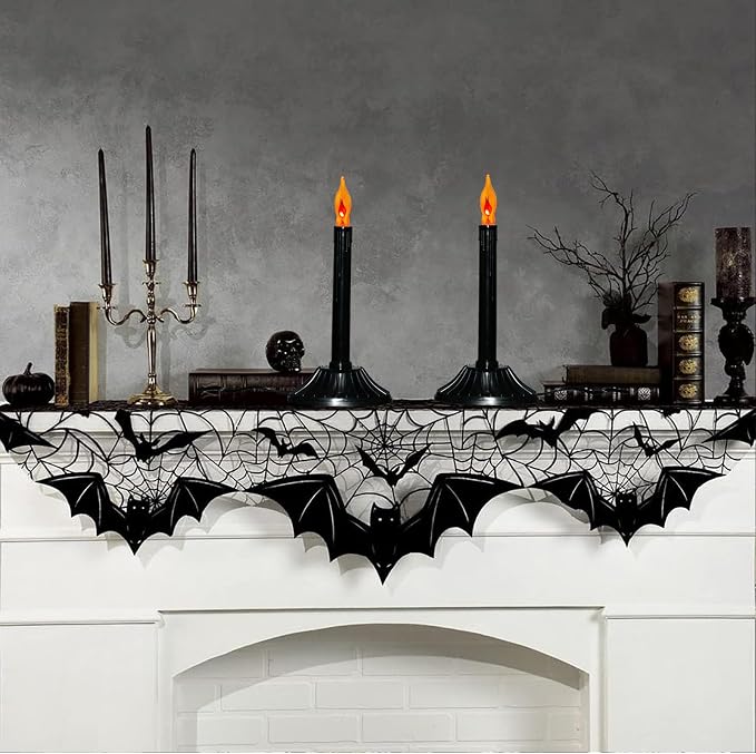 Electric Window Candle Lamps 2-Pack, Black Holders with Flic - view 3
