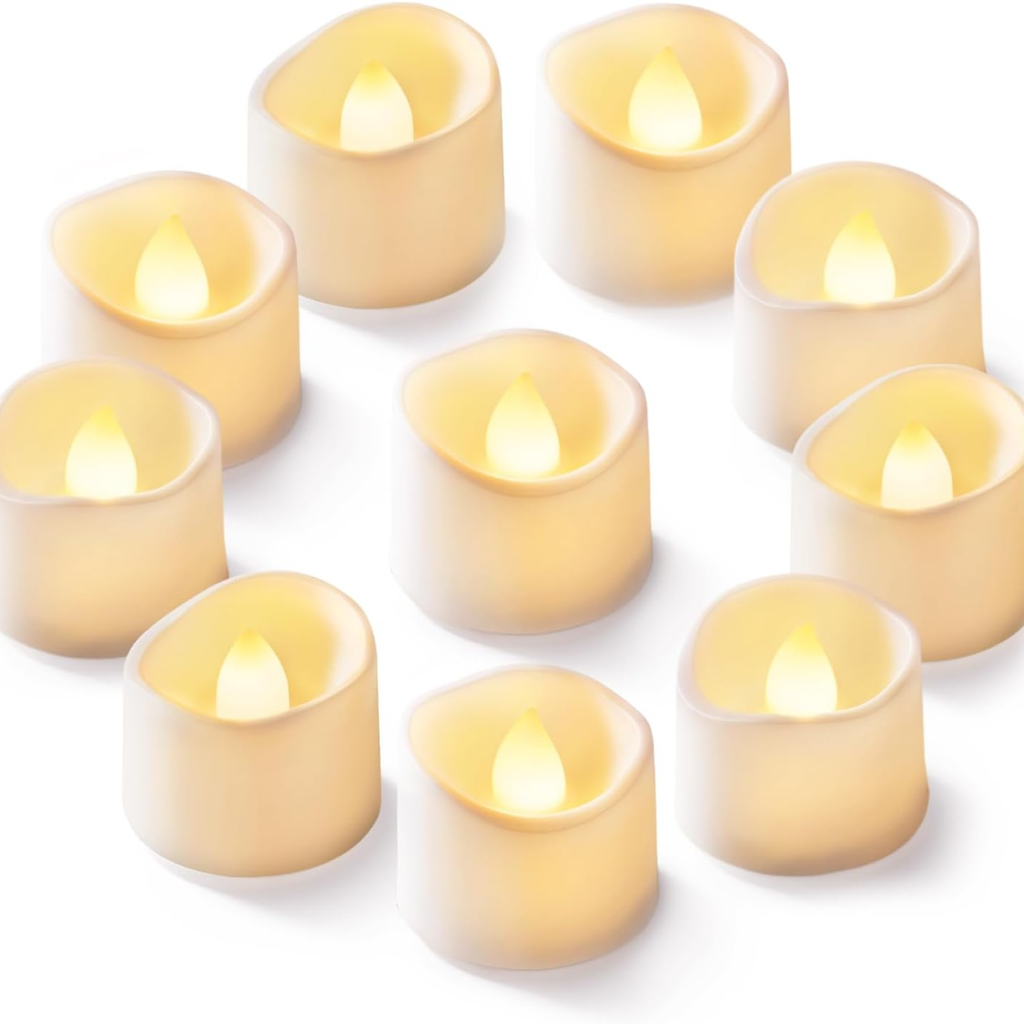 Flickering LED Tea Lights 24-Pack, Battery Flameless Votive  - view 5