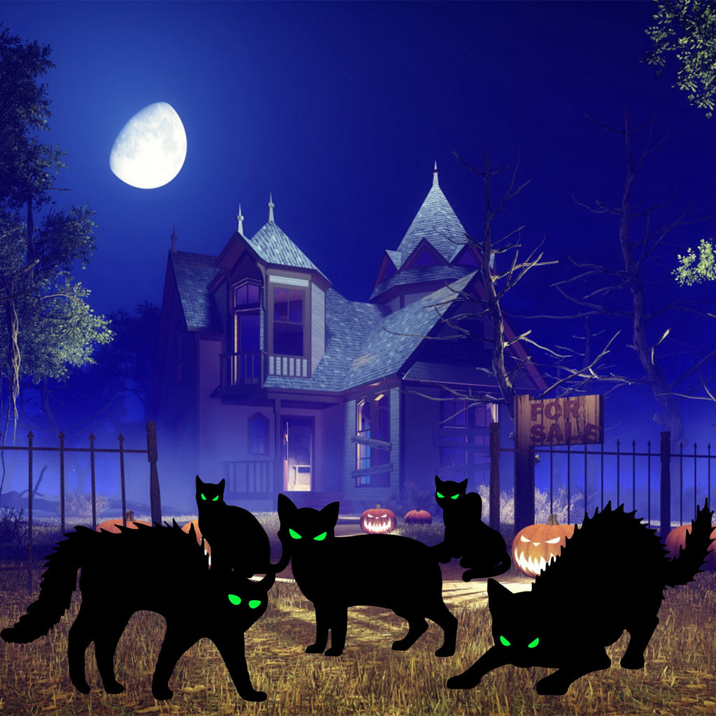 Glow-in-the-Dark Halloween Yard Signs, Skulls, Tombstones or - view 2