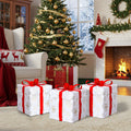 Motorized Pop-Up Gift Box with Reindeer and 60 LED Lights, C - view 1