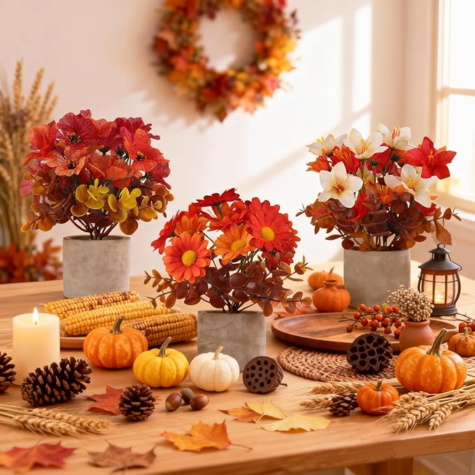 Fall and Thanksgiving Decor 3-Piece Set for Mantel, Shelf or - view 1