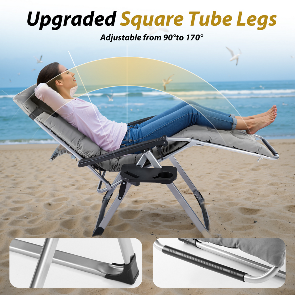 Zero Gravity Reclining Lounge Chair with Cup Holder, 440 lb  - view 6