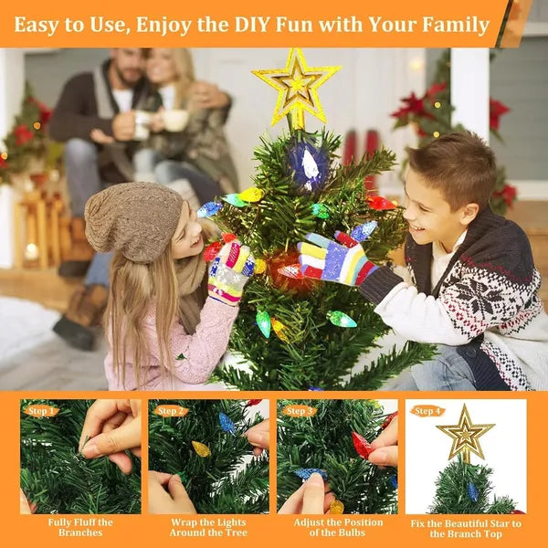 Solar Christmas Tree Pathway Lights, Waterproof Outdoor Stak - view 5