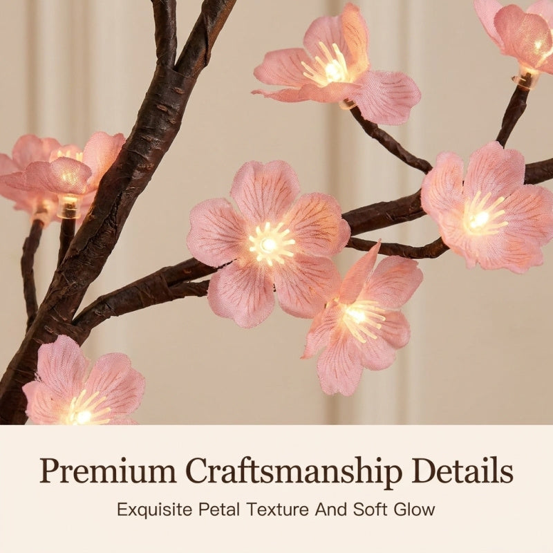 Cherry Blossom Branch Lights 3.9 ft 48 LED with Remote, Pink - view 7