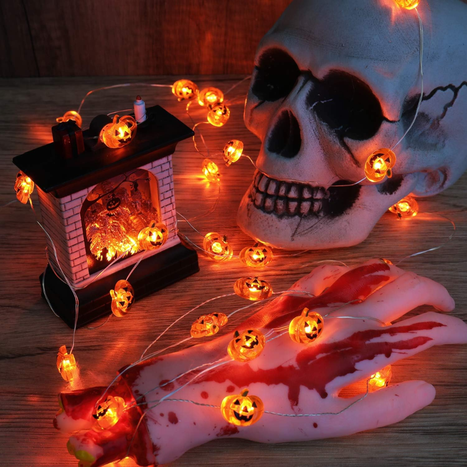LED Pumpkin String Lights 2-Pack, Battery Operated Jack-o-La - view 4