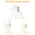 Lighted 2D Reindeer Family Set of 3, Warm White Christmas Ya - view 1