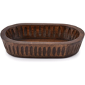 Mango Wood Decorative Bowl, Long Rustic Table Centerpiece Tr - view 1