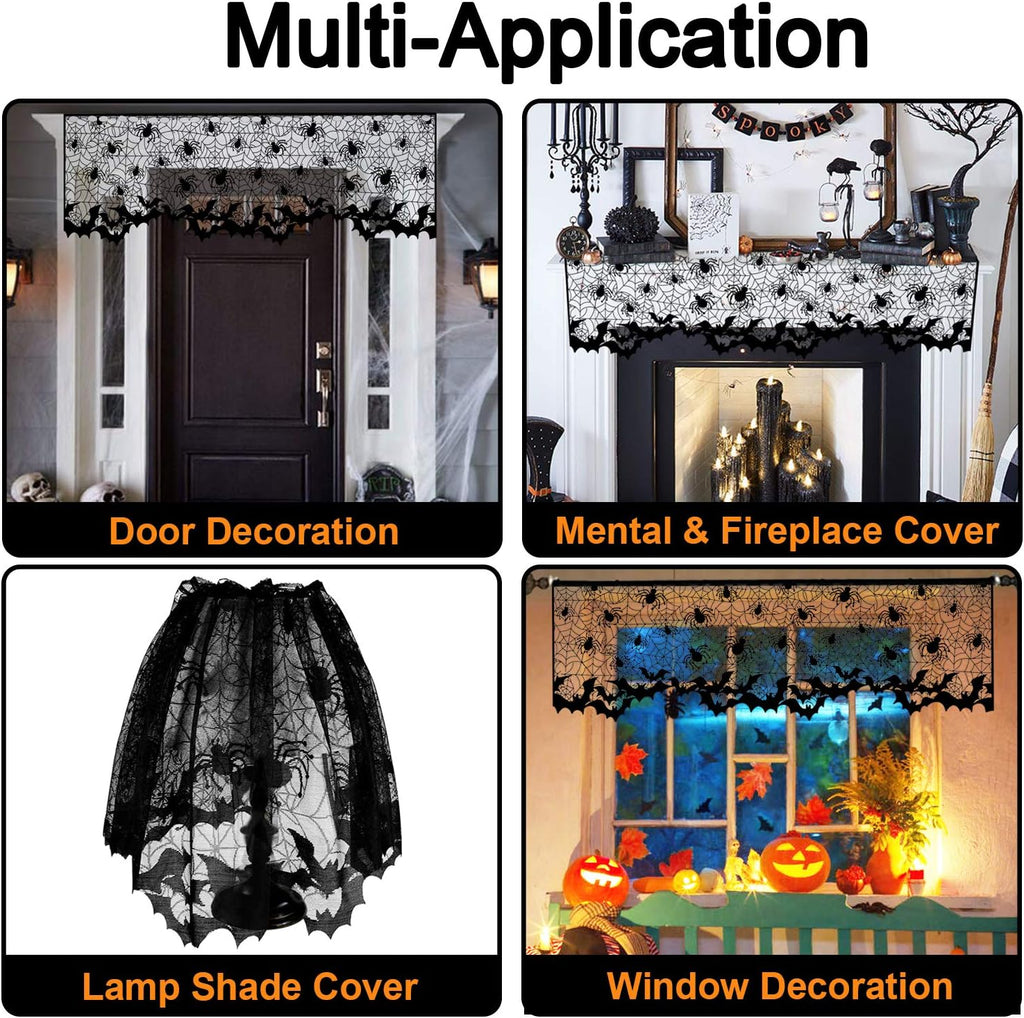 Halloween Lamp Shade Covers 3-Pack, Spooky Decorative Covers - view 3