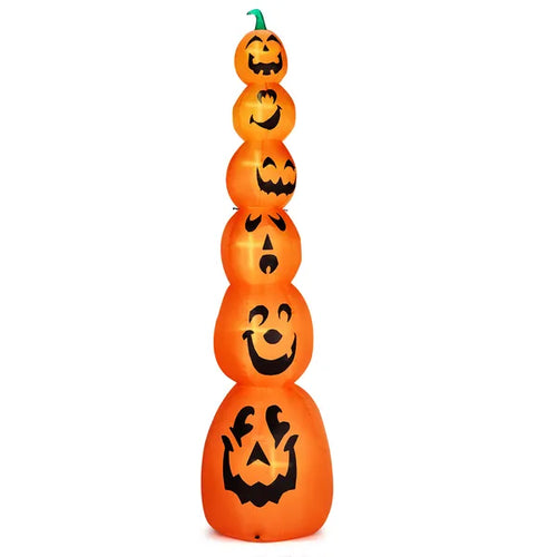 9 ft Inflatable Stacked Pumpkins with LED Lights, Halloween  - view 2