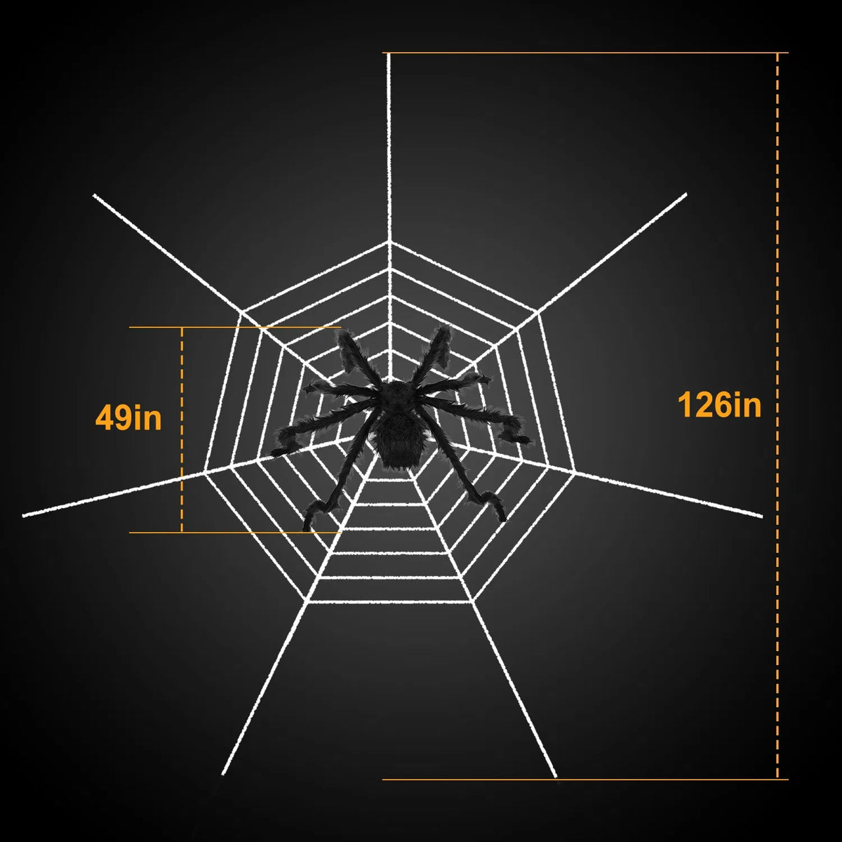 49 in Giant Hairy Spider with 126 in Mega Web, Outdoor Hallo - view 2