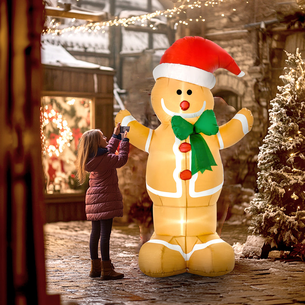 6 ft Inflatable Gingerbread Man with LED Lights, Christmas Y - view 7