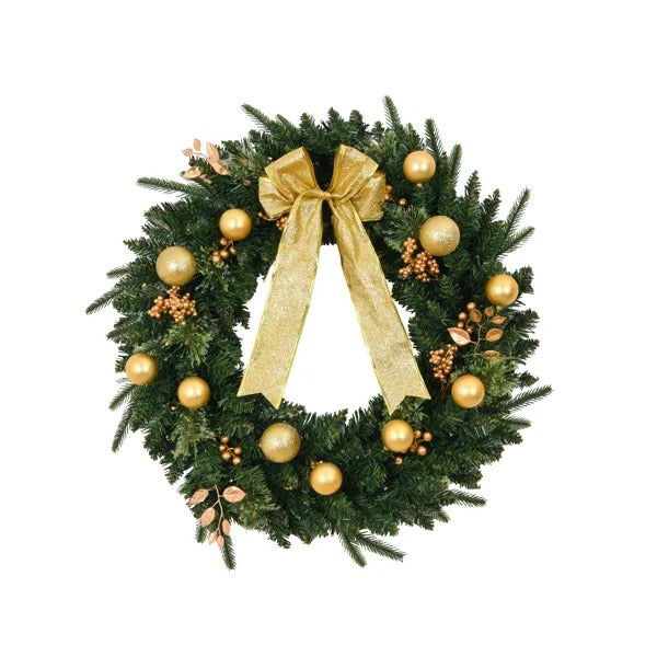 Pre-Lit Battery Christmas Wreath 24 in with Remote, Lighted  - view 4