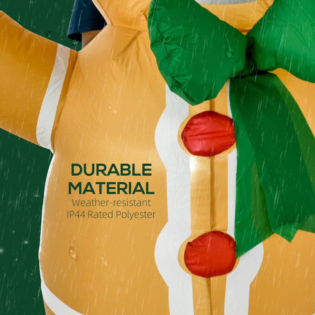 6 ft Inflatable Gingerbread Man with LED Lights, Christmas Y - view 4