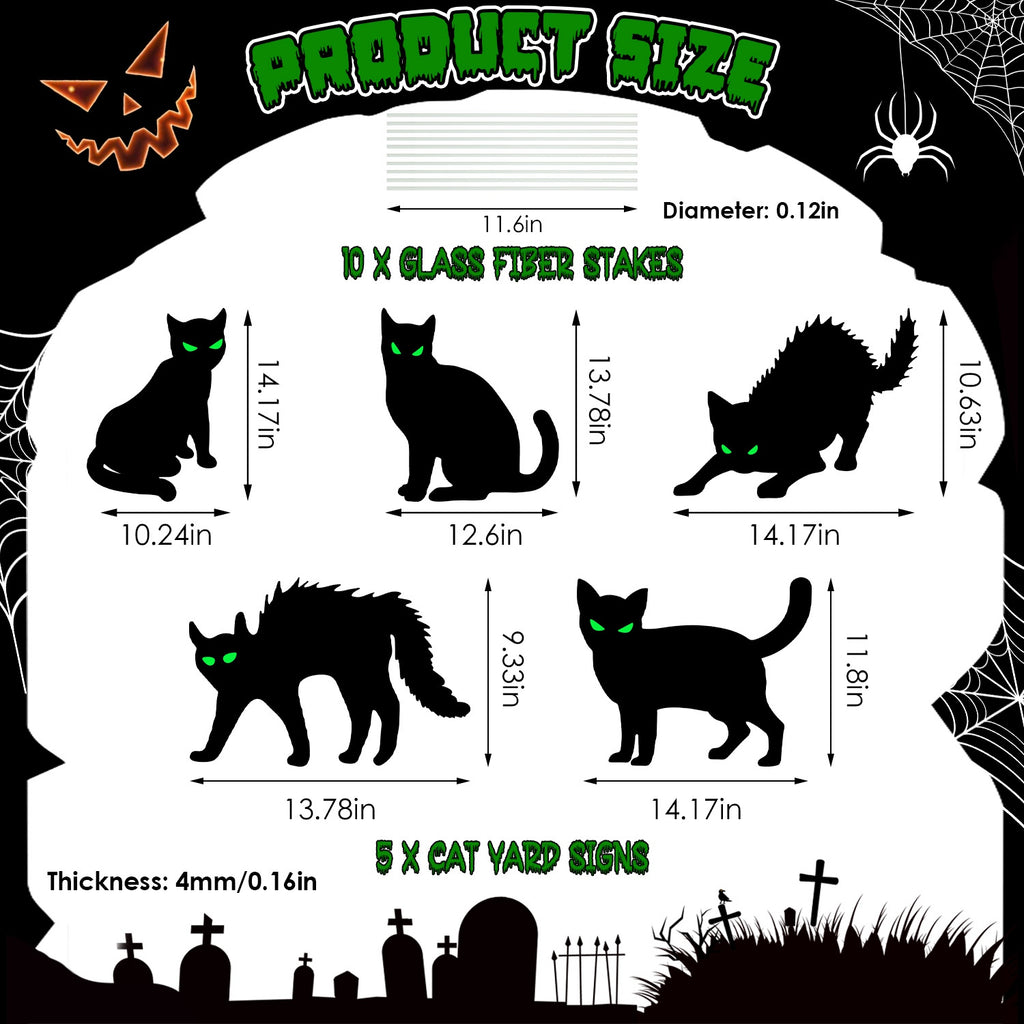 Glow-in-the-Dark Halloween Yard Signs, Skulls, Tombstones or - view 6