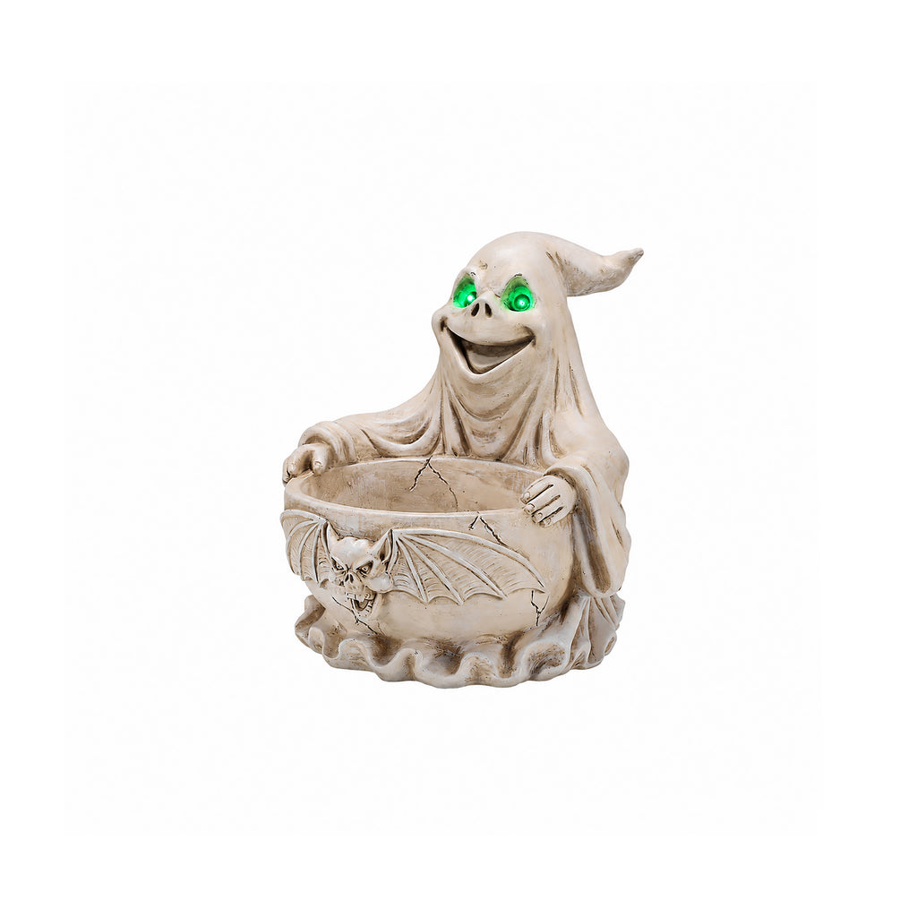 Ghost Candy Bowl Figurine with LED Light, Spooky Halloween P - view 5
