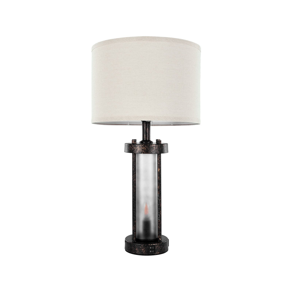 Farmhouse Bedside Table Lamps Set of 2 with USB Ports, Warm  - view 2