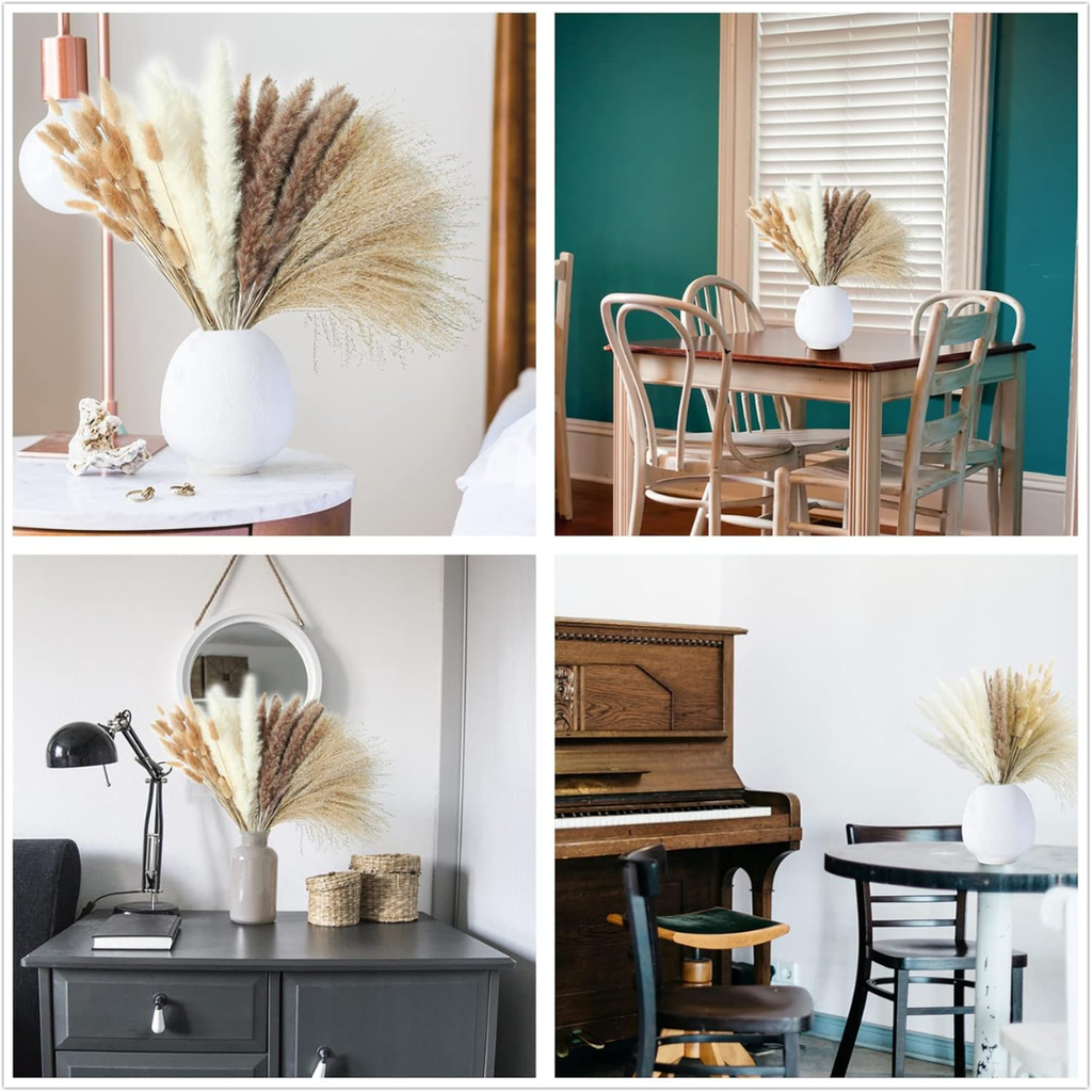 Pampas Grass and Bunny Tails Bouquet 100 Stems, Dried Boho F - view 5