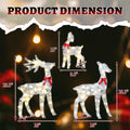 Lighted Tinsel Reindeer Family 3-Piece Set, Outdoor Christma - view 1