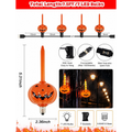 Pumpkin Bubble String Lights 7.5 ft, Shatterproof Vintage Ha - view 1