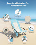 High Back Folding Beach and Camping Chair with Mesh Back, Cu - view 1