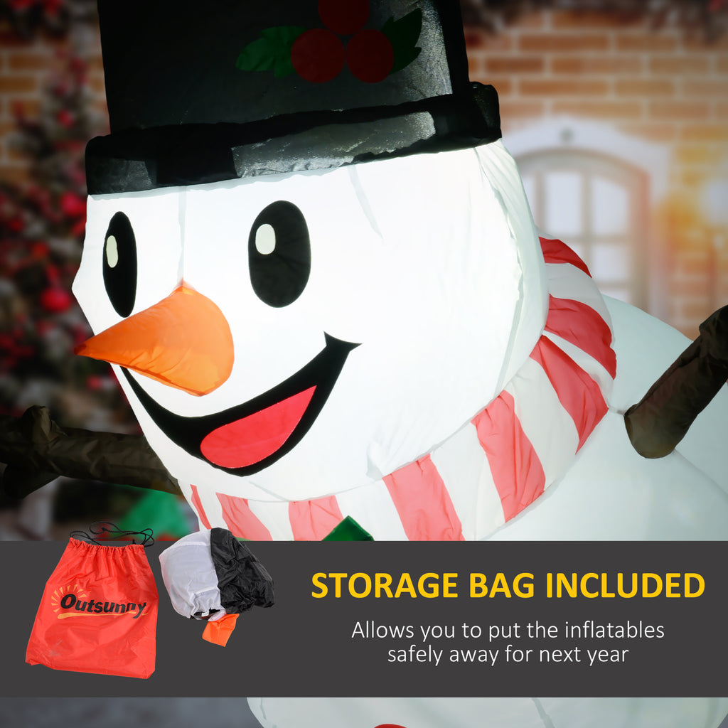 Inflatable Hanging Snowman with LED Lights, Outdoor Christma - view 1