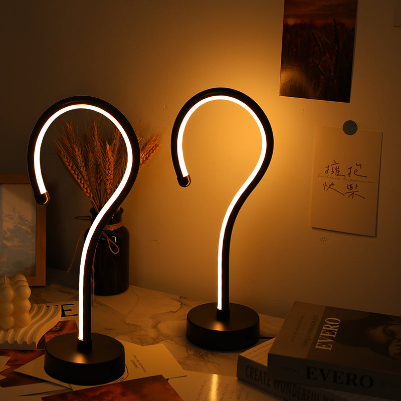Question Mark Table Lamp, USB Dimmable 3-Color Modern Desk L - view 8