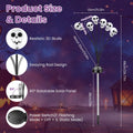 Solar Skull Stake Lights 4-Pack, 6 Glowing Skulls Each, Outd - view 1