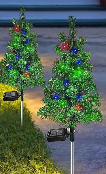 Solar Christmas Tree Pathway Lights, Waterproof Outdoor Stak - view 1