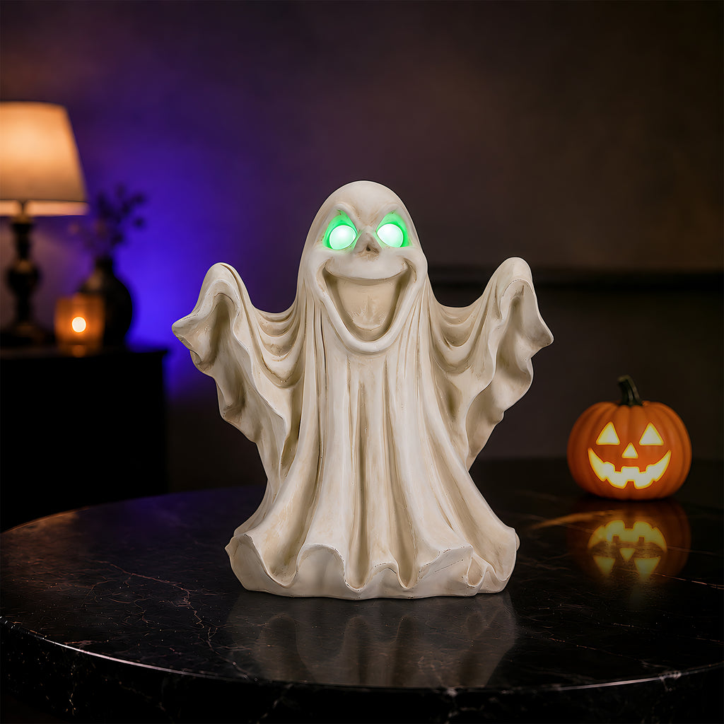 Light-Up Ghost Figurine with Glowing Eyes, LED Halloween Tab - view 5