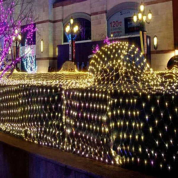 Christmas Net Lights 192 LED, 6.5x10 ft Battery Mesh Lights  - view 5